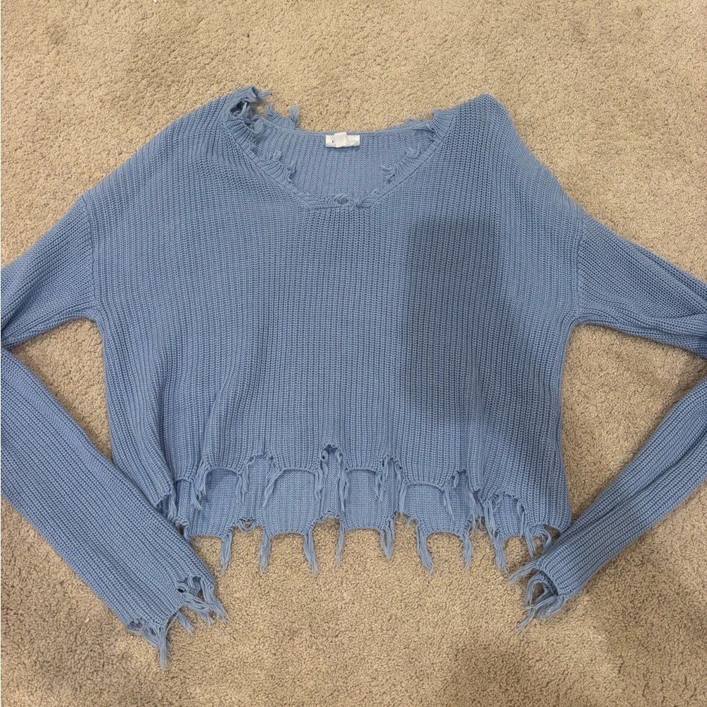 Le Lis Light Blue Knit Sweater